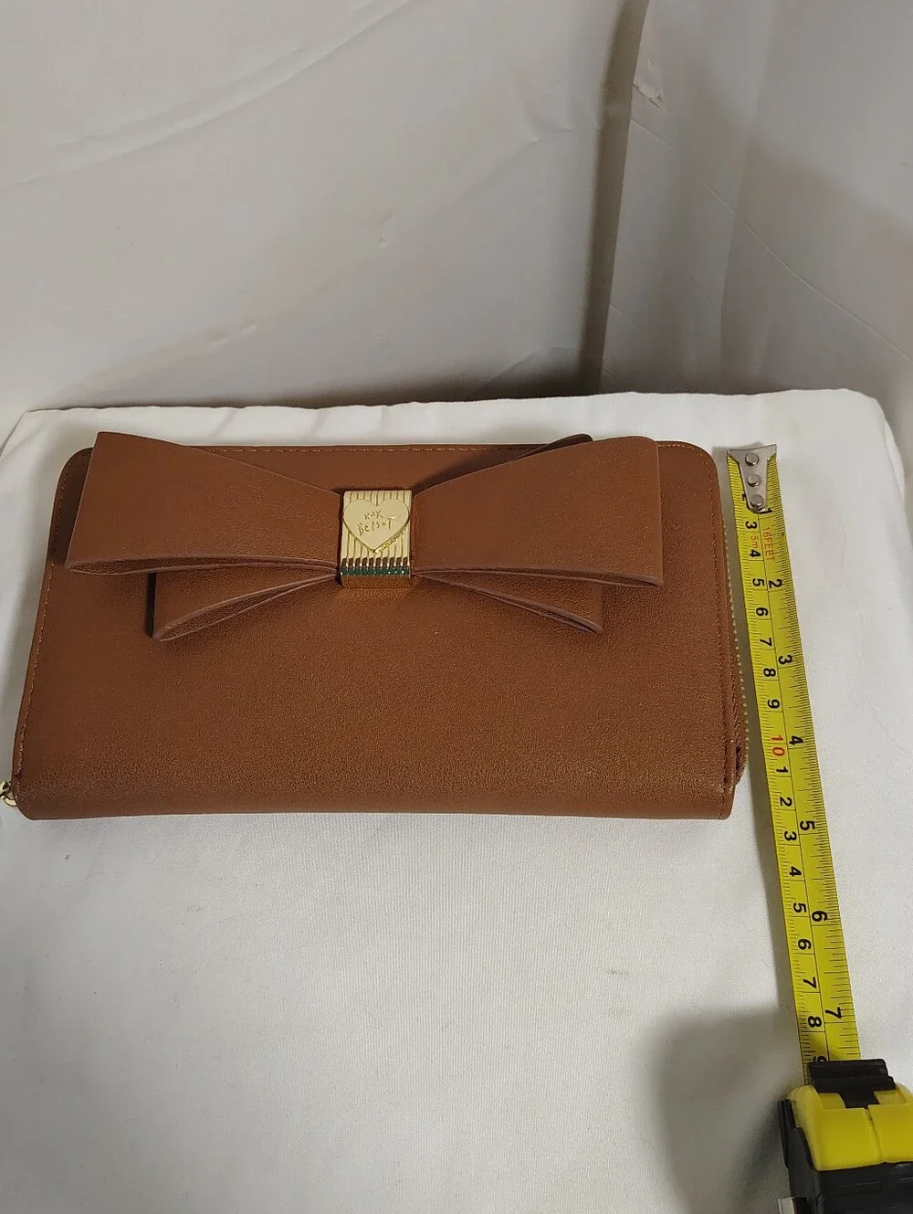 Betsey Johnson Cognac Wallet Wristlet